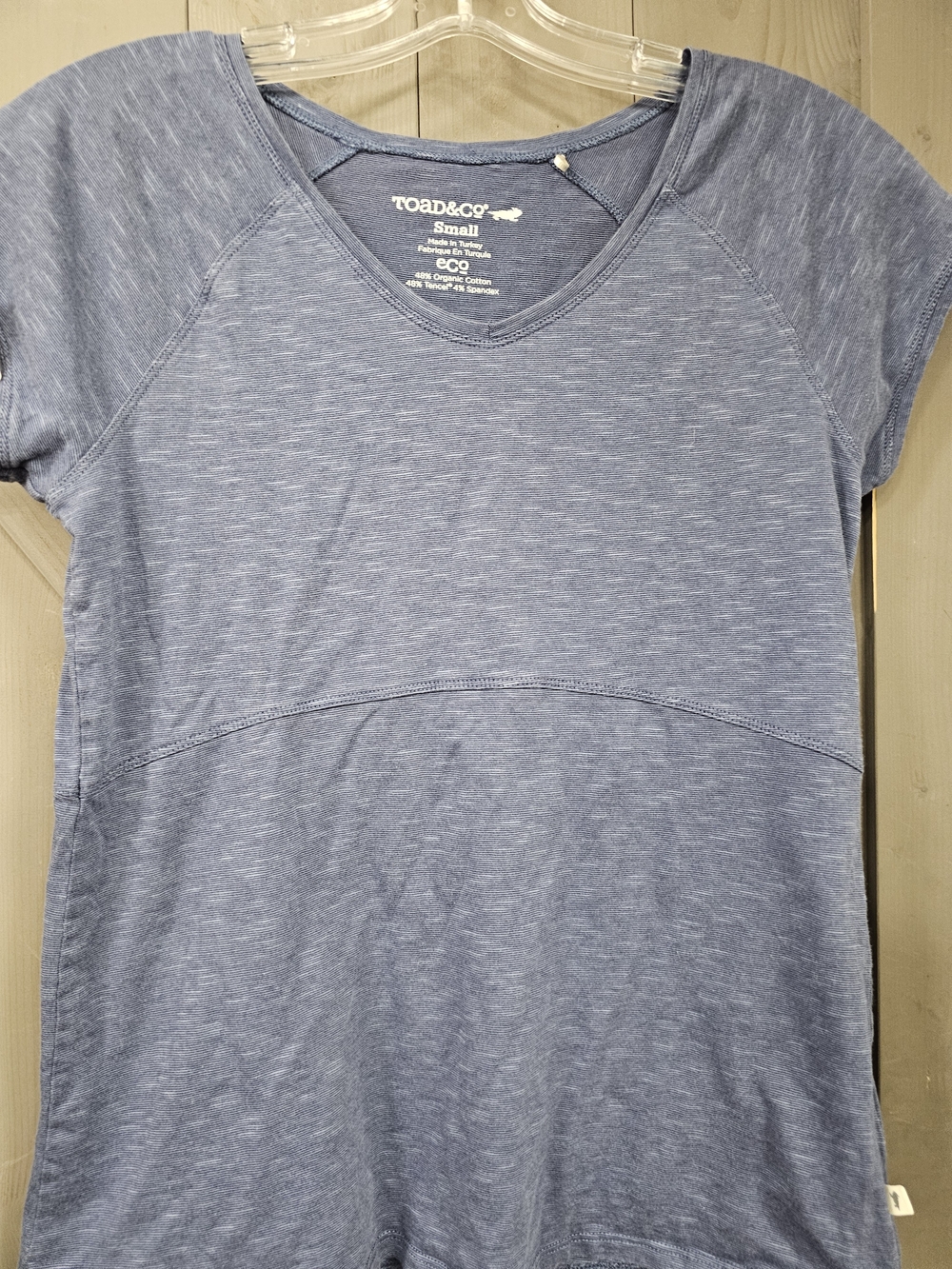 Toad&Co Women's Blue V-Neck Short Sleeve Top